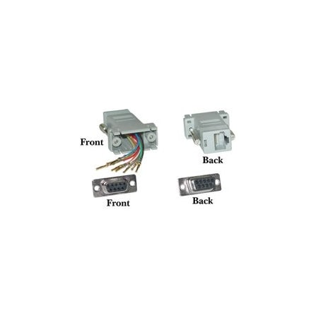 Cable Wholesale Modular Adapter, Gray, DB9 Female to RJ45 Jack 31D1-17400